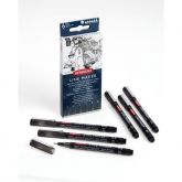 KIT ESTOJO COM 6 CANETAS GRAPHIK LINE MAKER 0,05/0,1/0,2/0,3/0,5/0,8MM PRETA