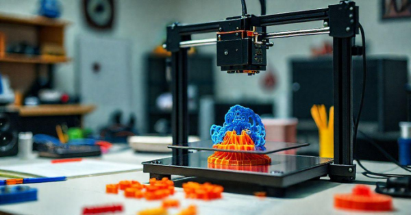 Impressora 3D - Modelo Comum 2 Bases Lateral - Marca Eveex®