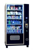 Máquina de venda automática de salgadinhos e refrigerantes com frente de vidro