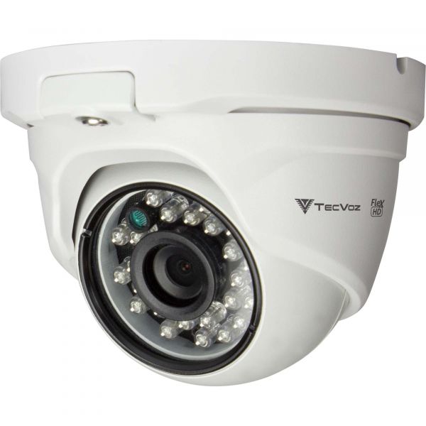 Câmera Dome IR 25m 2,8mm 2.0MP QDM-228P Branca TECVOZ