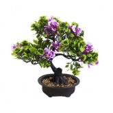 Vaso decorativo bonsai rosas 31x26cm