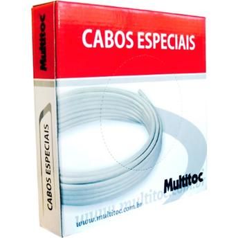 Cabo para Alarme CA 6 Vias Multitoc Rolo com 100 Metros Branco