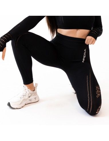 IMPERIA - Legging Sem Costura Preta Micro