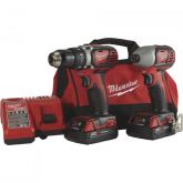 Kit Milwaukee - Parafusadeiras M18 Li-Ion Com 2 Baterias