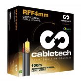 Cabo Coaxial Rolo RFF 4mm Bipolar 85% Branco Rolo 100m CABLETECH