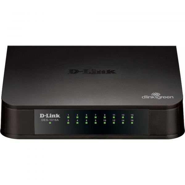 Switch Fast 16 Portas 100Mbps DES-1016A Preto D-LINK