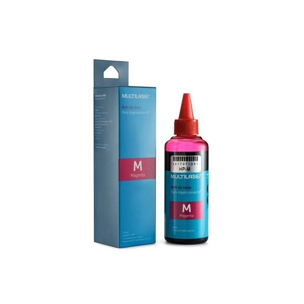 Tinta para Cartucho HP Magenta 100ml Multilaser - RF003 - Vendido Unitário