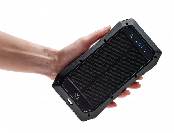 Lit Solar PowerBank - Fonte de energia solar sem fio iluminada