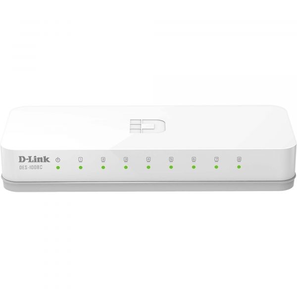 Switch Fast 8 Portas 100Mbps DES-1008C Branco D-LINK