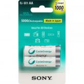 Pilha Recarregável AA c/ 2 Unid. 1000mAh NiMh NH-AA B2RN SONY