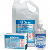 Kit All Clean Álcool Gel 90º - Com extrato de Aloe Vera.