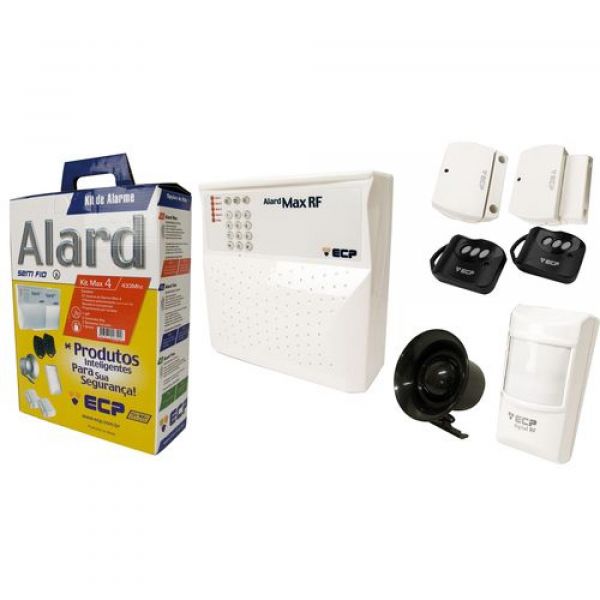 Kit Alarme Alard Max 4 c/ Discadora 4 Setores ECP