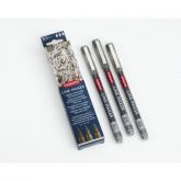 KIT ESTOJO COM 3 CANETAS GRAPHIK LINE MAKER 0,1/0,3/0,5MM GRAFITE