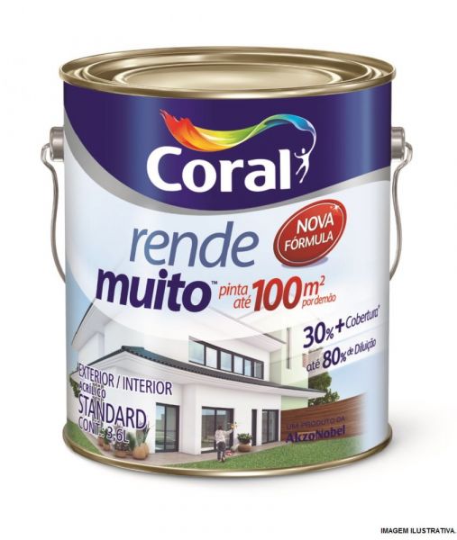 Tinta Coral Econômica Látex Acrílica Fosca Cores 3,6 Litros