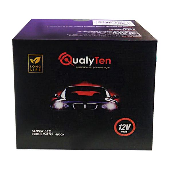 Lâmpada Super Led H8 12V 34w 6000K Qualyten