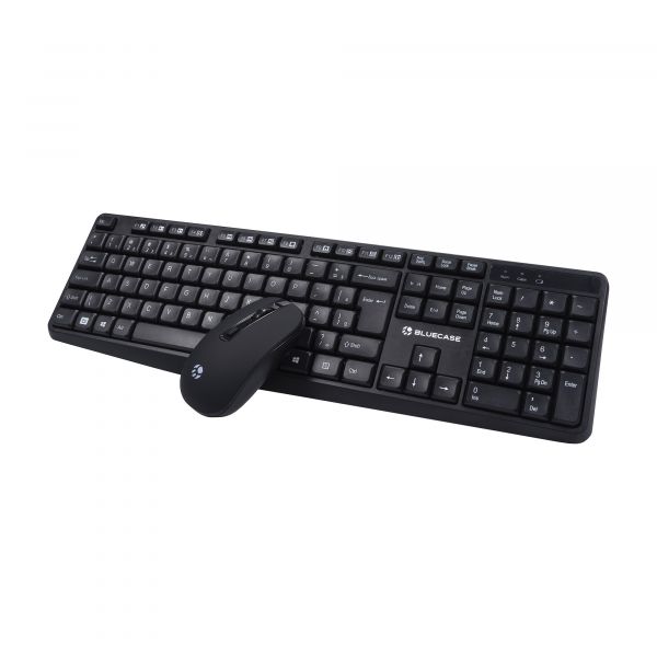 KIT TECLADO E MOUSE SEM FIO PRETO BMTW01