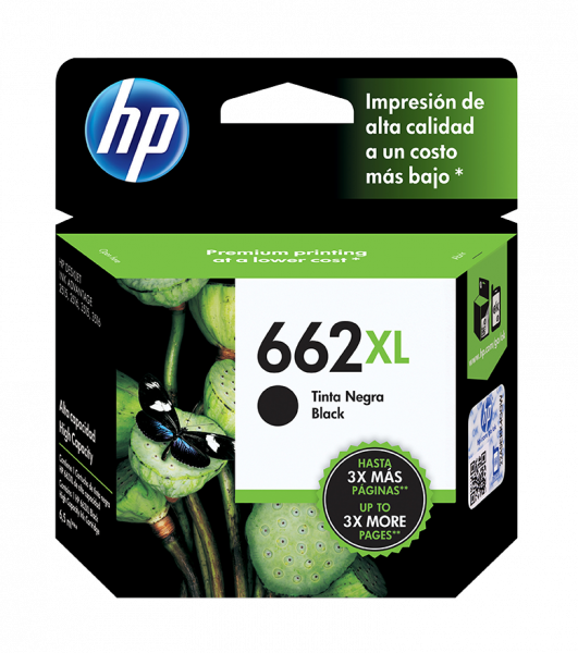 Cartucho de Tinta HP 662 XL 662 CZ 106 AB CZ 106 AL preto | Original 6.5ml