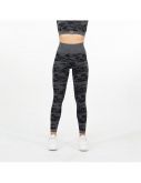 IMPERIA - Legging Sem Costura Camuflada Cinza